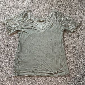 Lace Sleeve T-Shirt